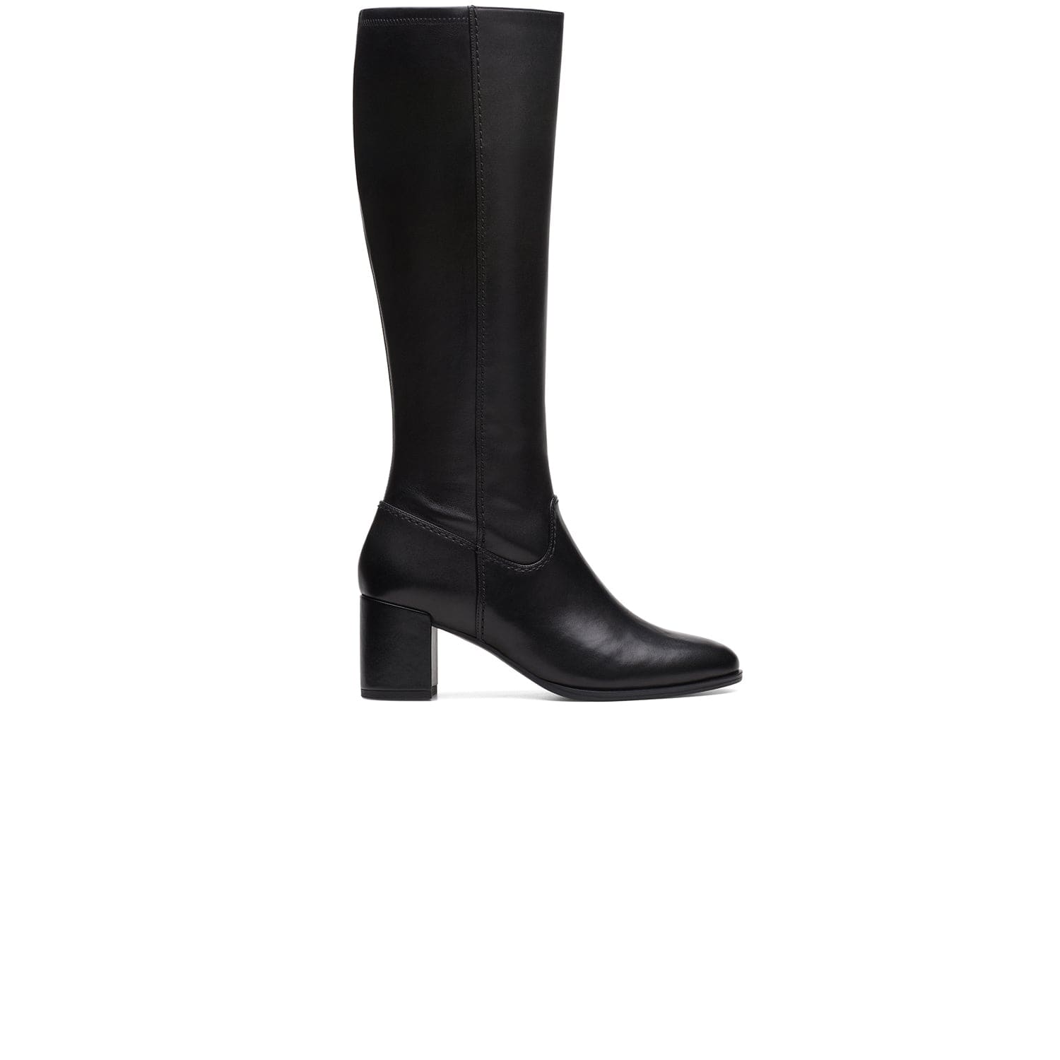 Clarks Freva55 Long - Boots - Black Leather - 261747554 - D Width (Standard Fit)