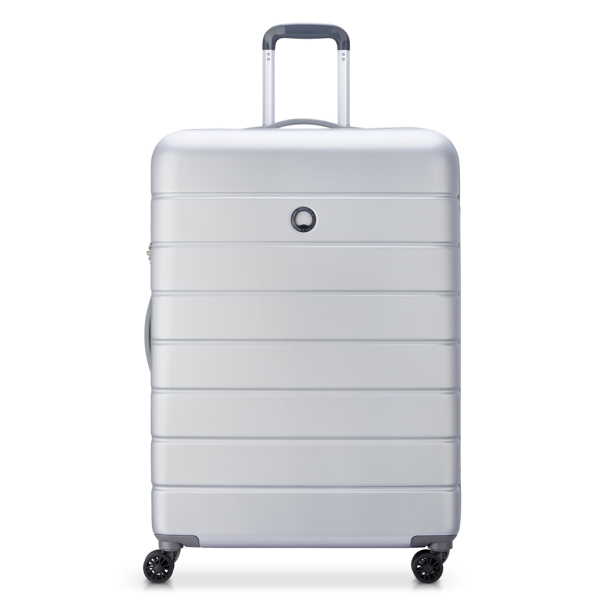 Delsey Lagos 71cm Hardcase Expandable 4 Double Wheel Cabin Luggage Trolley Case Silver - 00387082011W9 