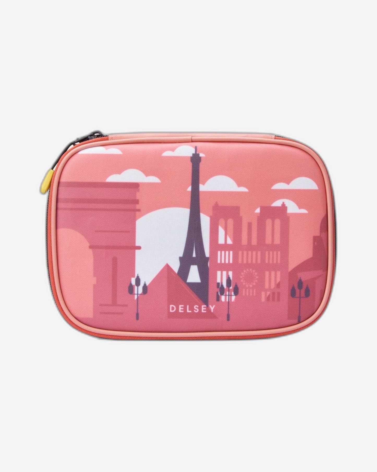 صندوق أقلام Delsey Paris BTS 2023 كبير الحجم مطبوع باللون الوردي - 00338917519