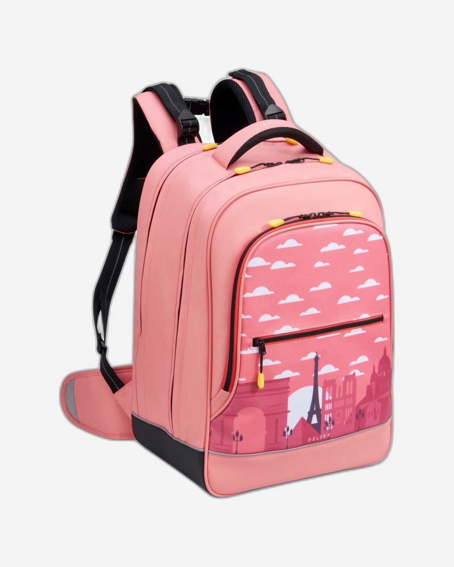 حقيبة ظهر Delsey Paris BTS 2023 ذات حجرتين - مقاس 15.6 بوصة، طباعة وردية - 00338962119