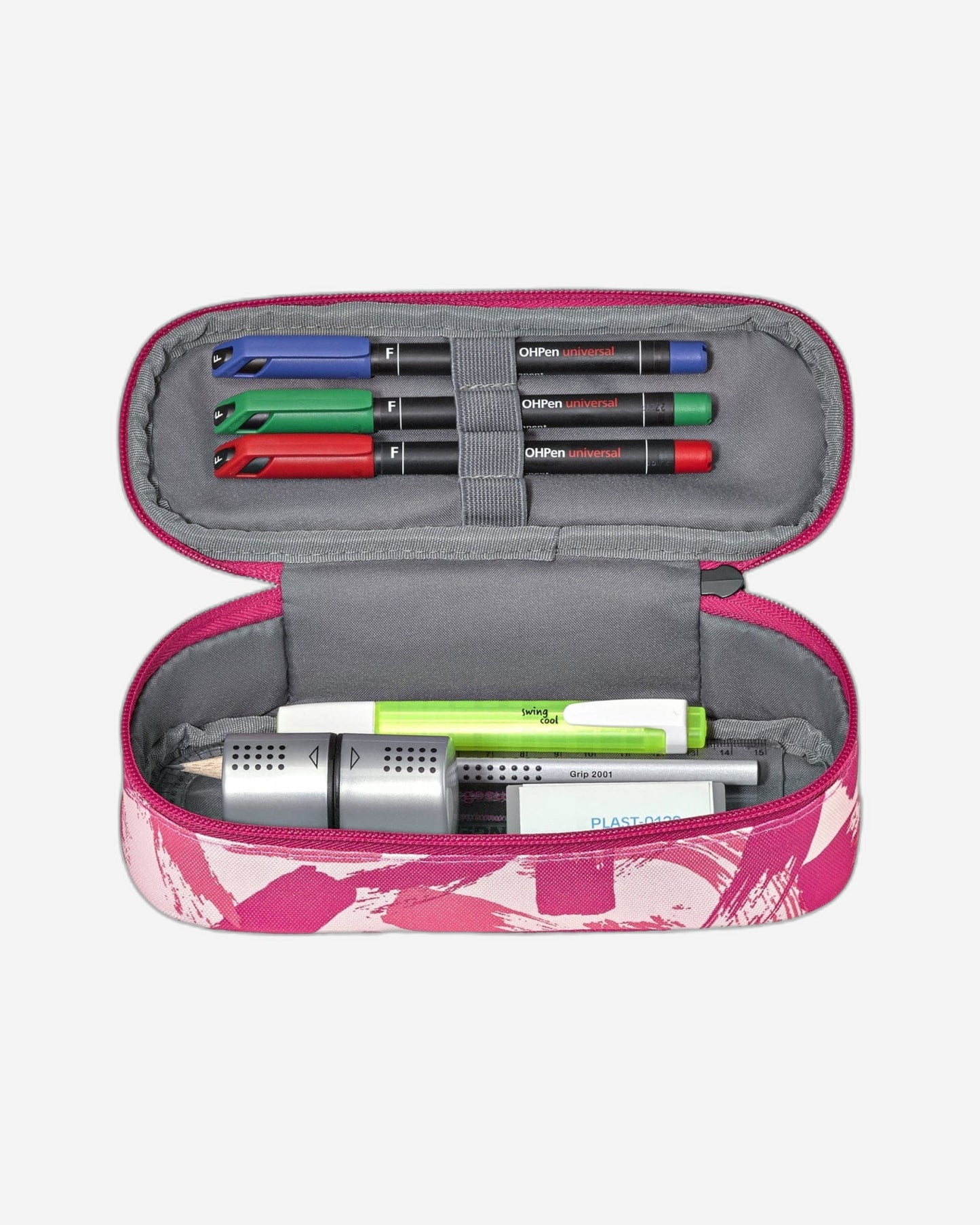 حافظة أقلام مدرسية من وينجر، بمساحة واحدة، لون وردي - 653111