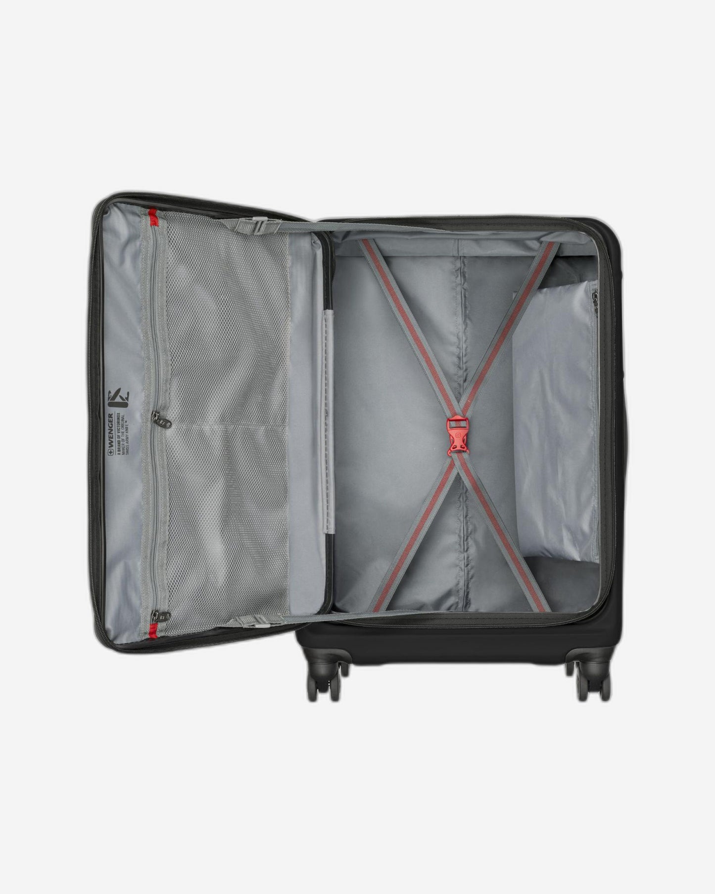 عربة أمتعة قابلة للتمدد من وينجر أمبليكس، مقاس 69 سم، لون أسود