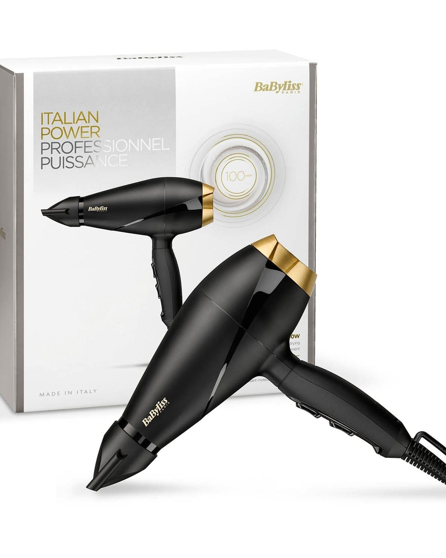مجفف شعر BABYLISS AC بقوة 2000 واط وفوهة 6 مم صنع في إيطاليا - 6704SDE