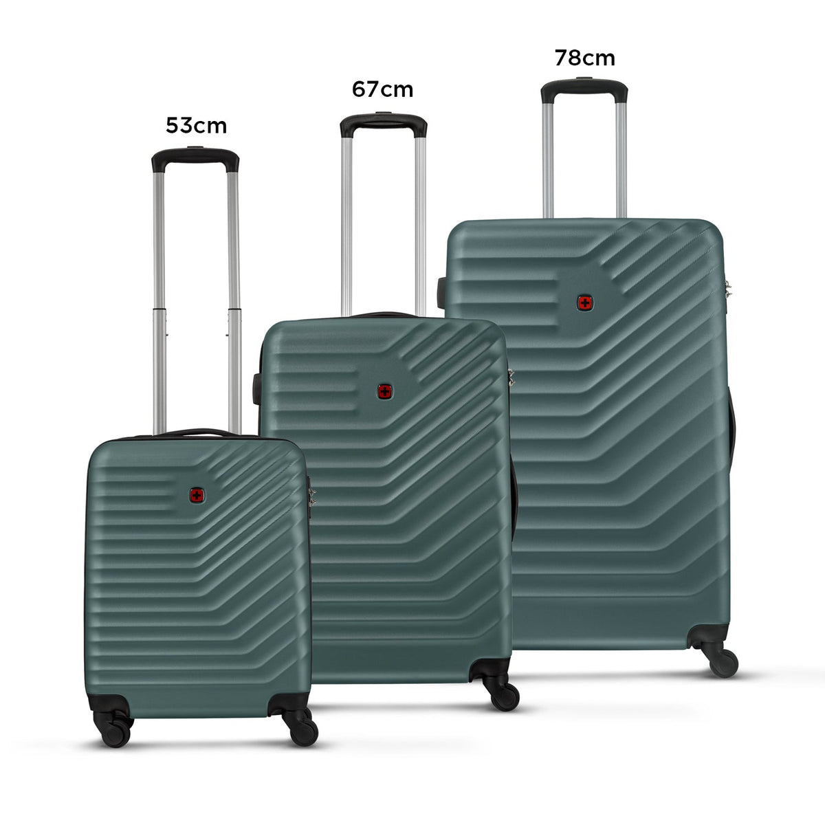 Wenger Trayn 53+67+78cm Hardcase Luggage Trolley  Set Of 3- Deep Lake