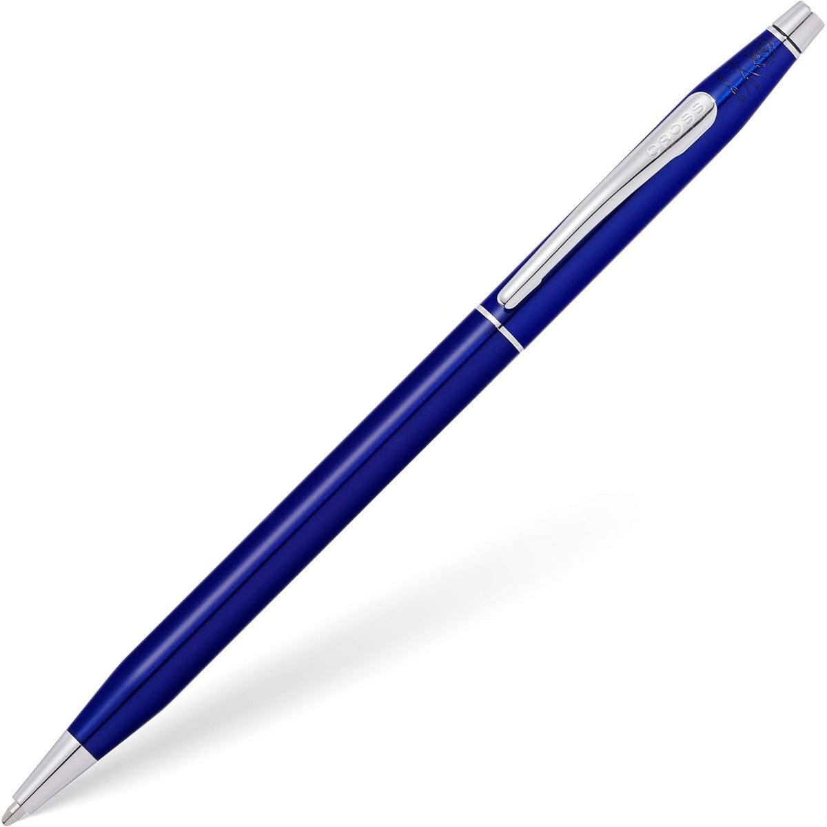 Cross Classic Century® Translucent Blue Lacquer With Polished Chrome Appointments Ballpoint Pen - AT0082-112