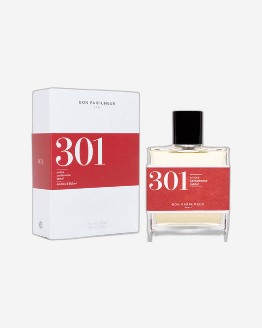 Bon Parfumeur: LES CLASSIQUES - 301 خشب الصندل والعنبر والهيل للرجال والنساء أو دو بارفان 100 مل رذاذ طبيعي