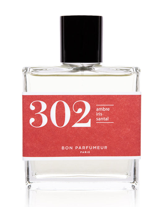 Bon Parfumeur: LES CLASSIQUES - 302 أمبر، إيريس، خشب الصندل، خشب الصندل، أمبر، كارداموم للرجال والنساء أو دو بارفان 100 مل رذاذ طبيعي
