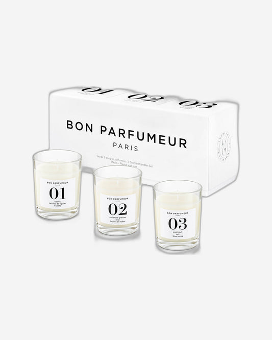 Bon Parfumeur: كاندل - مجموعة شموع صغيرة - 01 02 03 70 جم