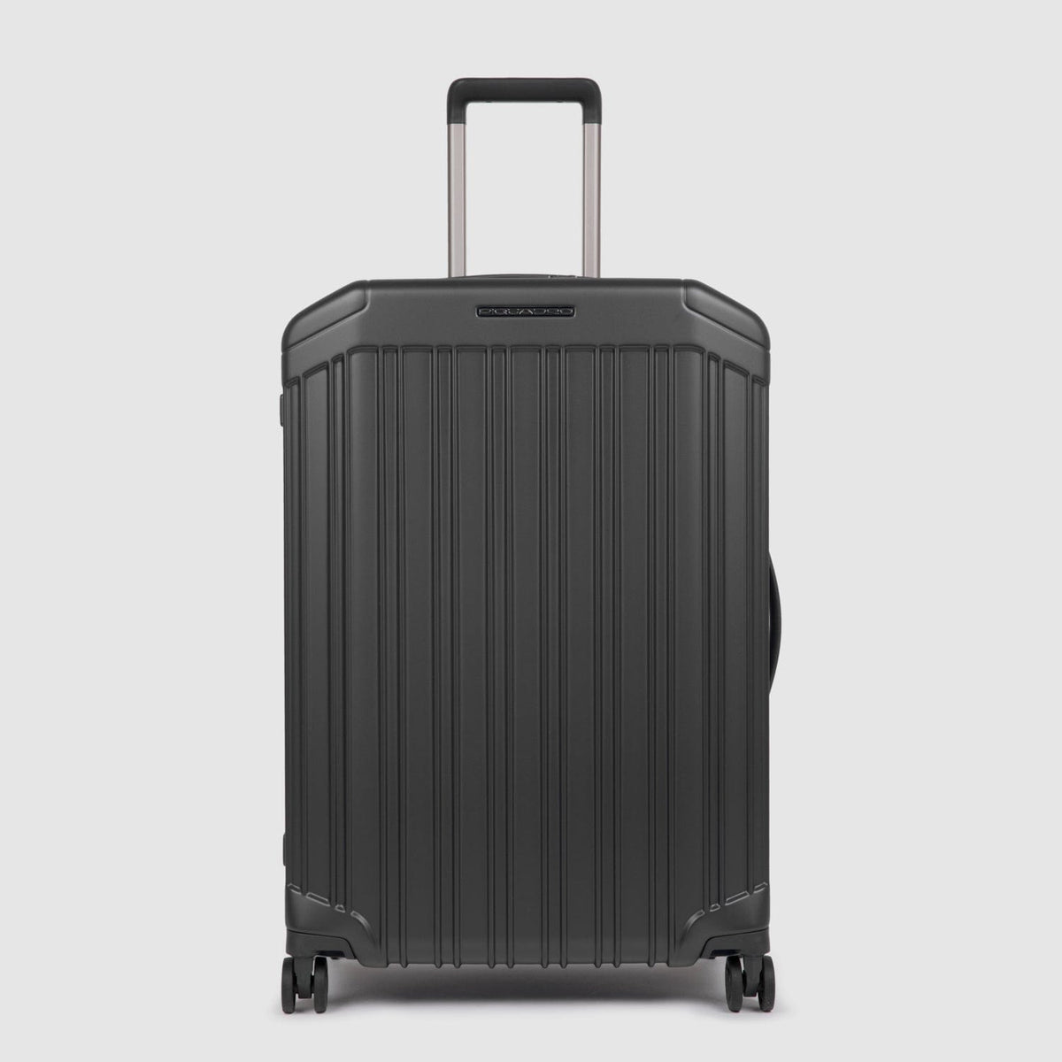 Piquadro Pq-Light 69 سم ترولي سفر متوسط صلب بأربع عجلات مزدوجة غير لامع أسود - Bv4427Pql/No