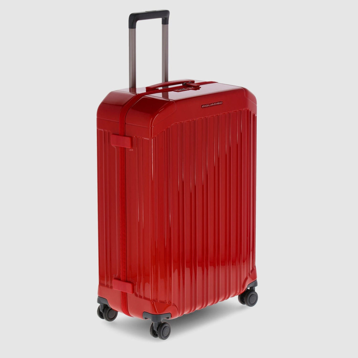 Piquadro Pq-Light حقيبة صلبة 69 سم ترولي فحص متوسط بأربع عجلات مزدوجة أحمر - Bv4427Pql/R