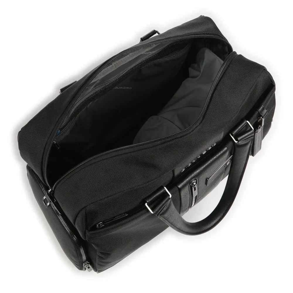   Brief Duffel Bag In Recycled Fabric With Shoe Black BV4447BR2/N