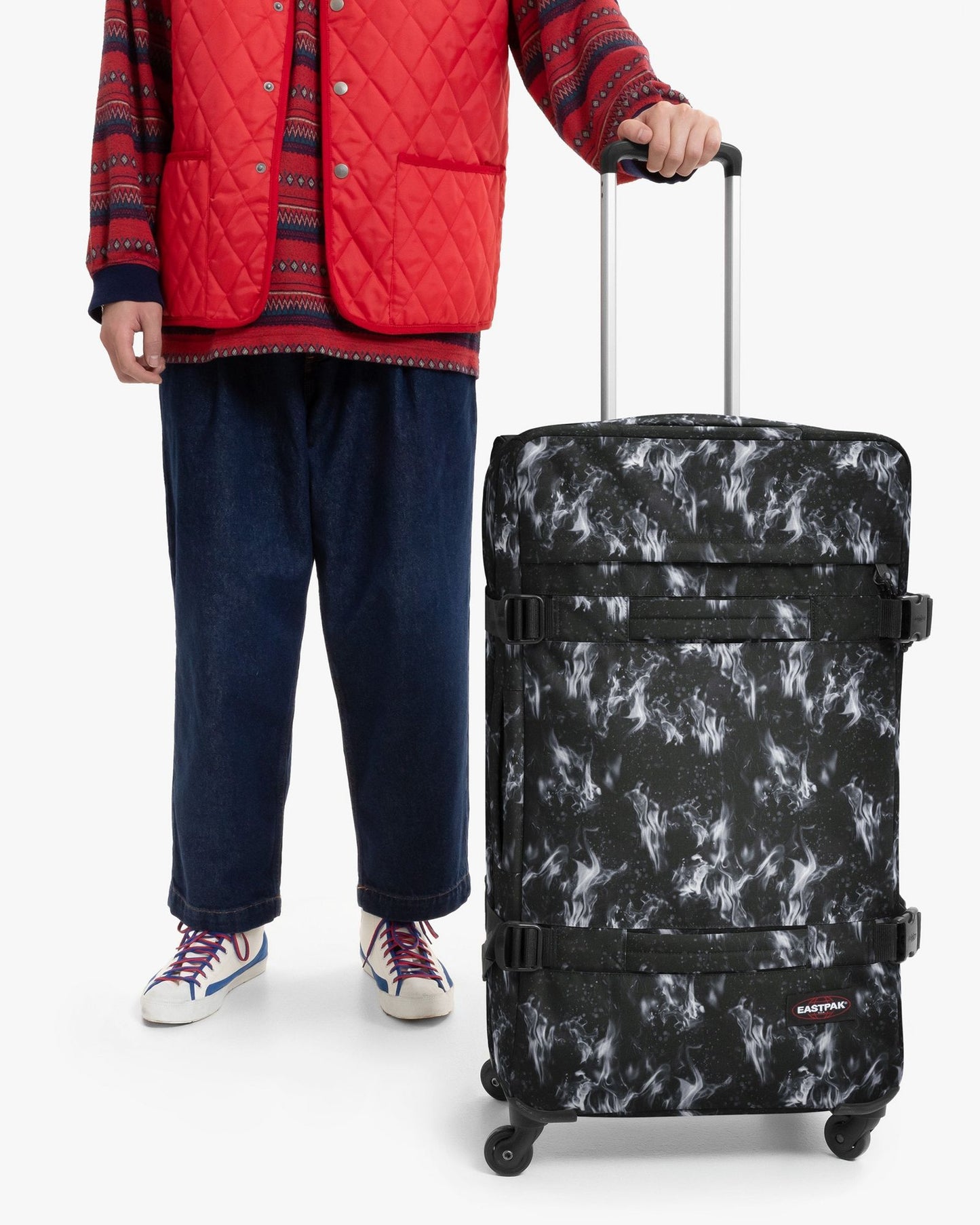 حقيبة سفر Eastpak Transit'R 4 L Flame Dark Large ذات العجلات الأربع - EK0A5BFK7J31