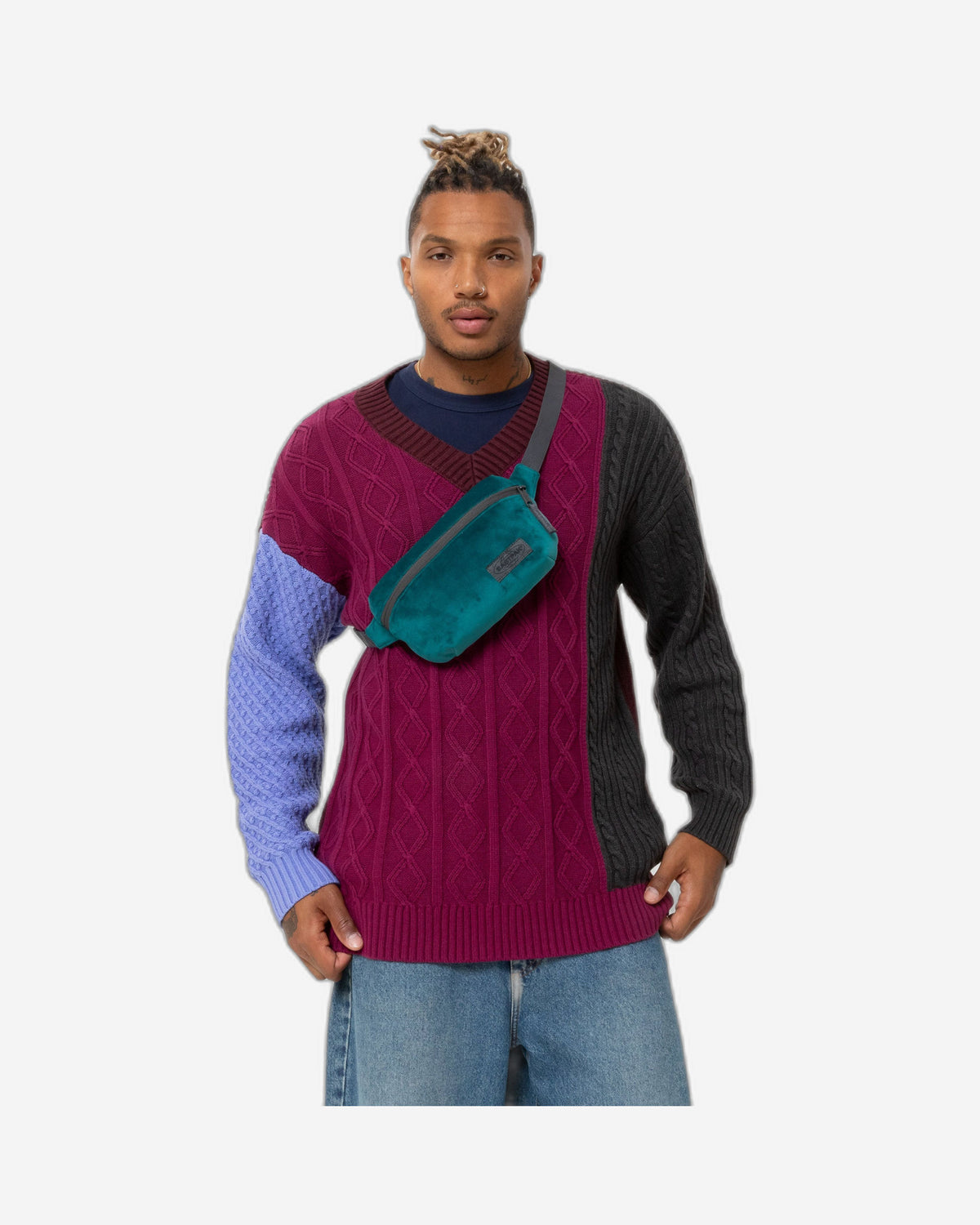 حقيبة الخصر المتوسطة Sommar Velvet Peacock من Eastpak