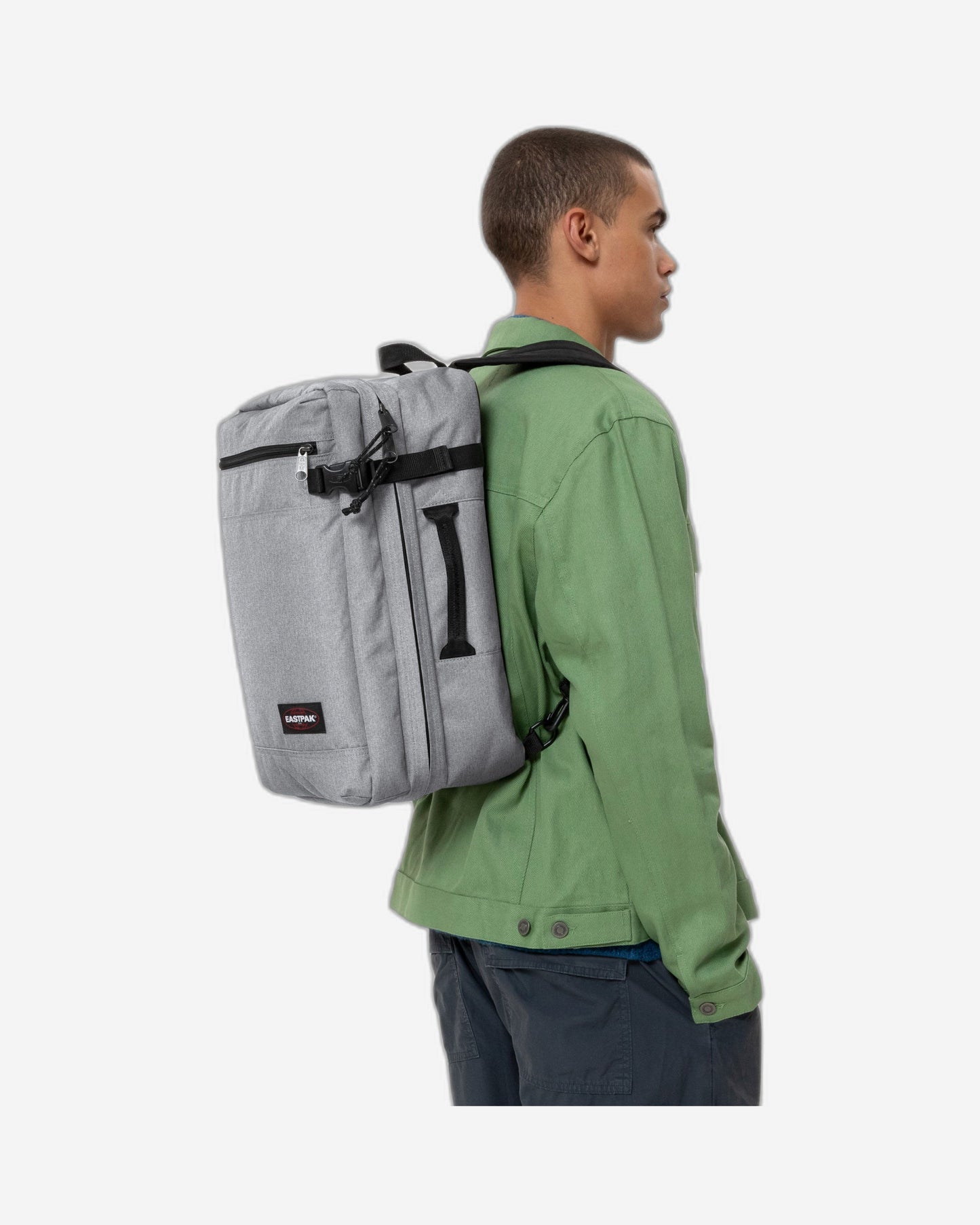 حقيبة دافل صغيرة قابلة للتحويل إلى حقيبة ظهر من Eastpak Transit'R Pack Sunday Grey - EK0A5BHI3631