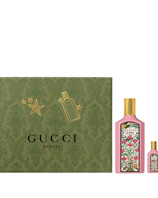 مجموعة جوتشي فلورا جورجيوس جاردينيا للعطلات 2023 (أو دو بارفان 100 مل + عطر 10 مل + عطر مصغر 5 مل)
