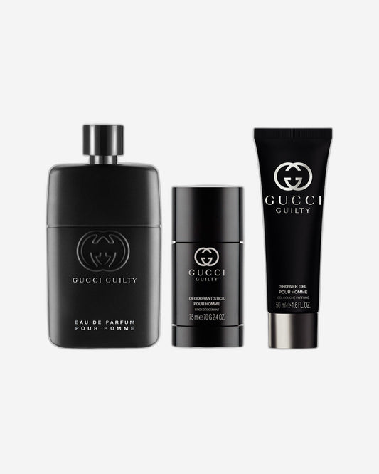 مجموعة هدايا غوتشي Guilty Pour Homme لربيع 2023
 (Edp 90Ml+ Deo Stick 75gr+ Sg 50Ml)