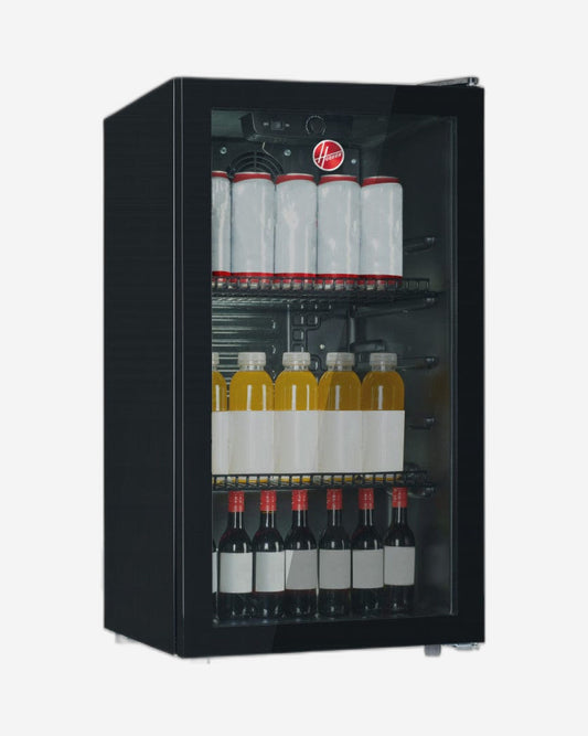 ثلاجة مشروبات هوفر سعة 117 لترًا، لون أسود، HBC-K117B