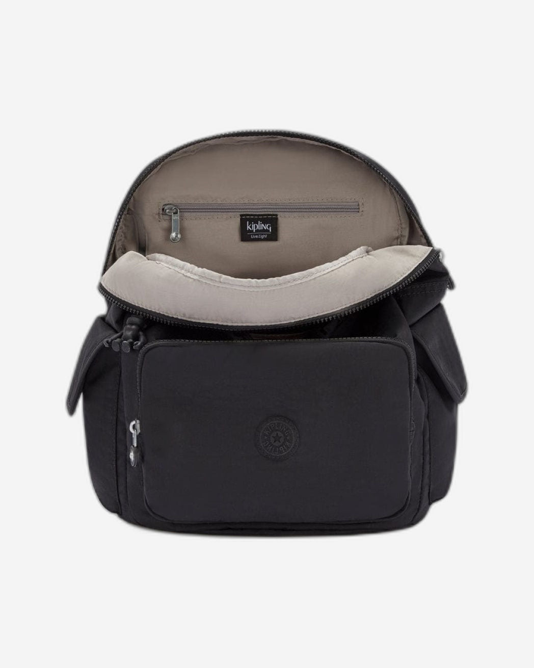 حقيبة ظهر KIPLING City Pack باللون الأسود الداكن متوسطة الحجم 12147-P39