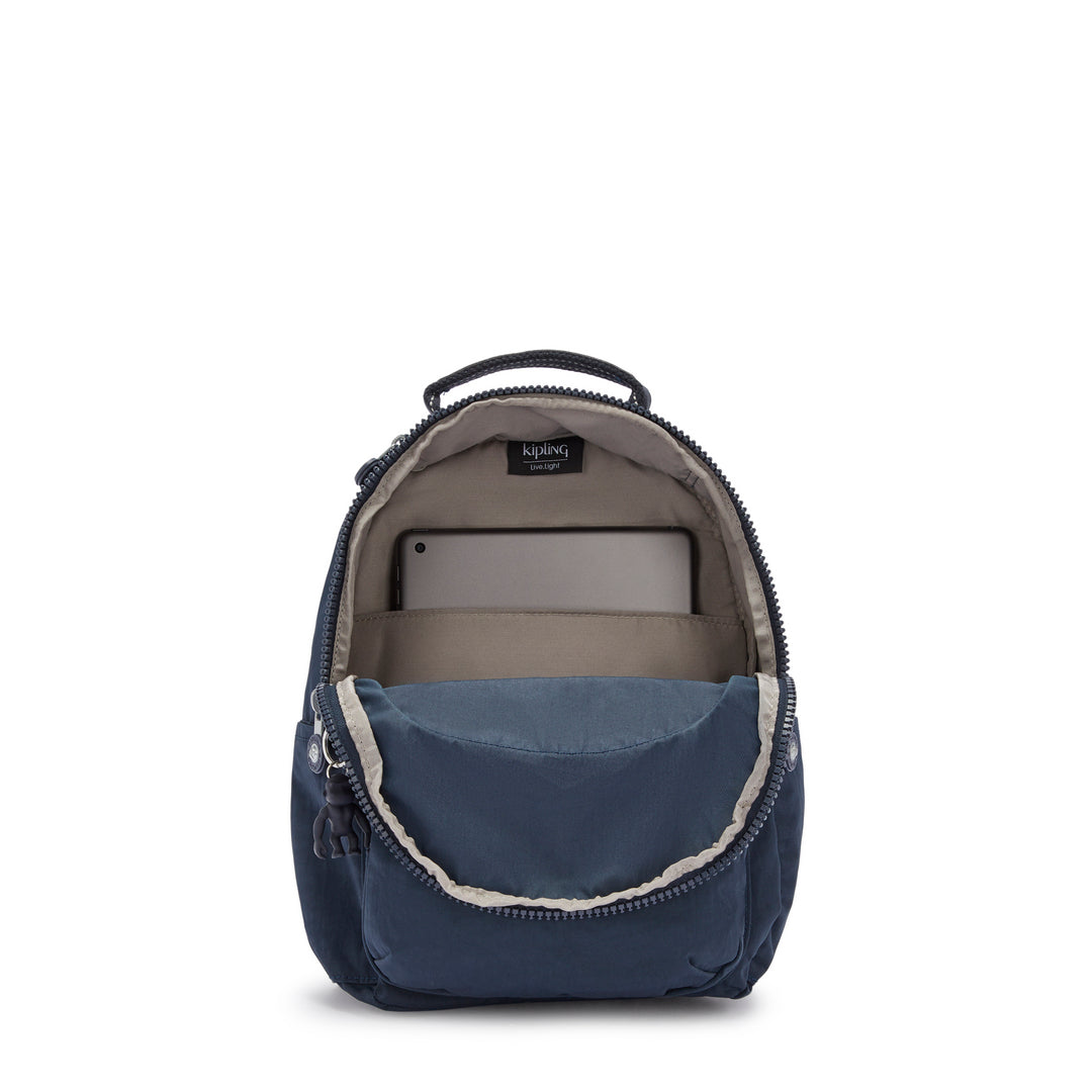 KIPLING Seoul S حقيبة ظهر صغيرة (مع جيب لوحي) لون أزرق بلو 2 I4082-96V