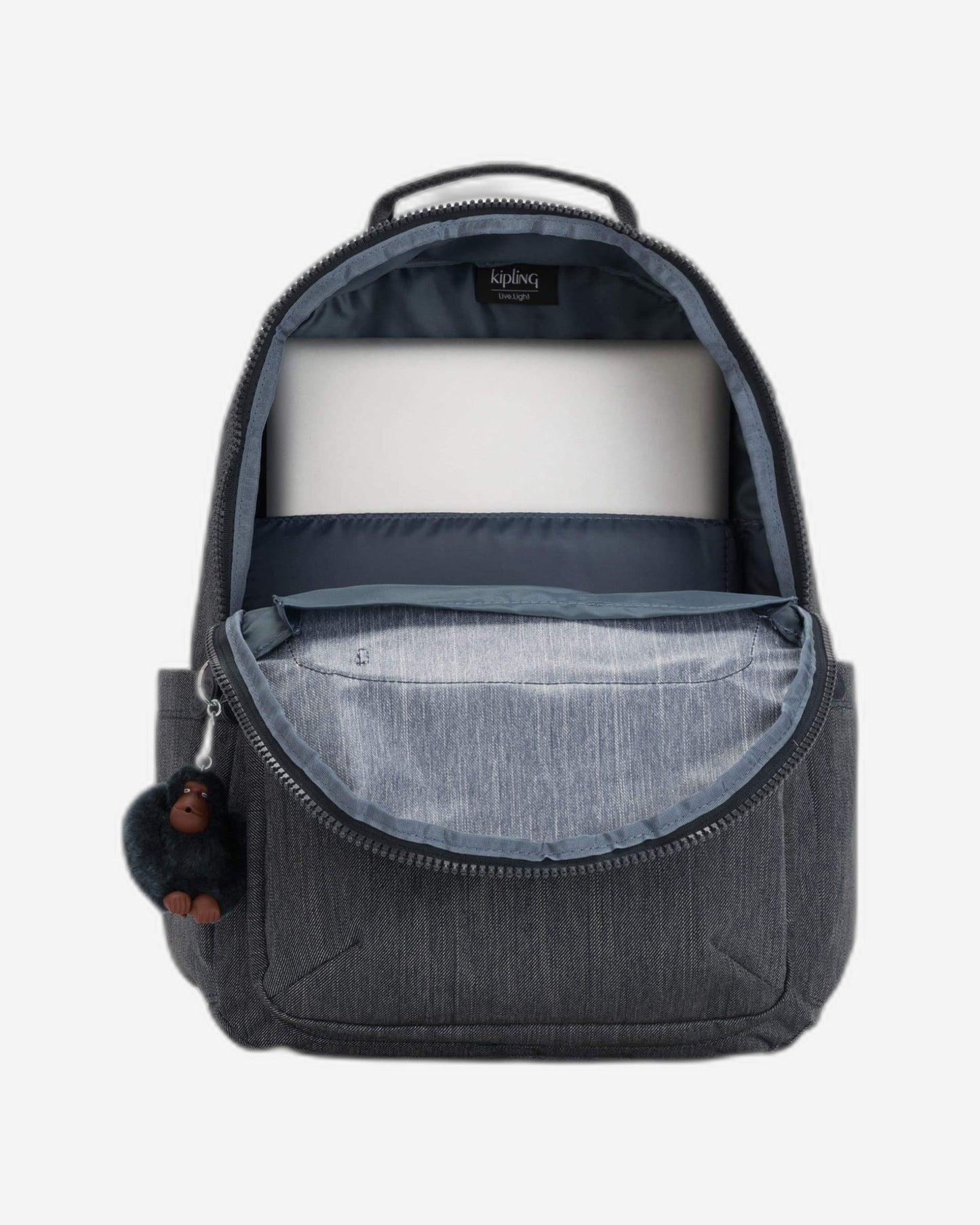 Kipling-Seoul-حقيبة ظهر كبيرة (مع حماية للكمبيوتر المحمول)-Marine Navy-I5179-58C