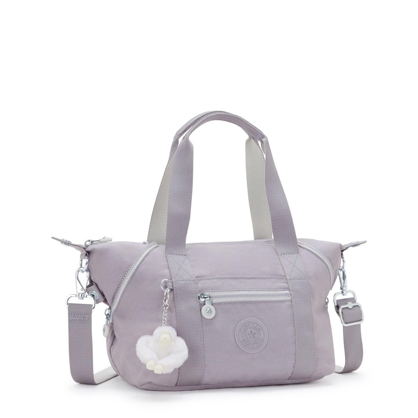 KIPLING-Art Mini-حقيبة يد صغيرة (بحزام كتف قابل للإزالة)-رمادي فاتح-01327-1FB