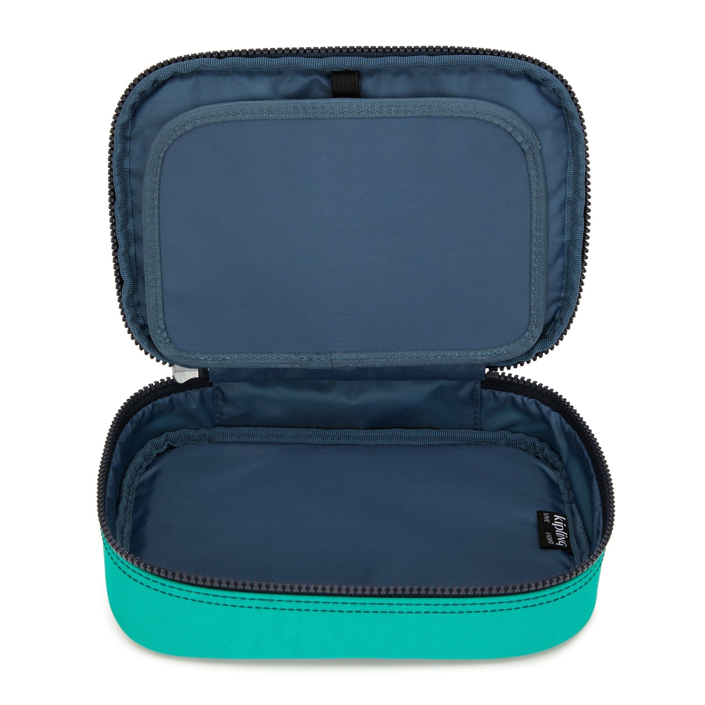 Kipling 100 Pens مقلمة كبيرة باللونين الأزرق والأخضر C209405-CD7