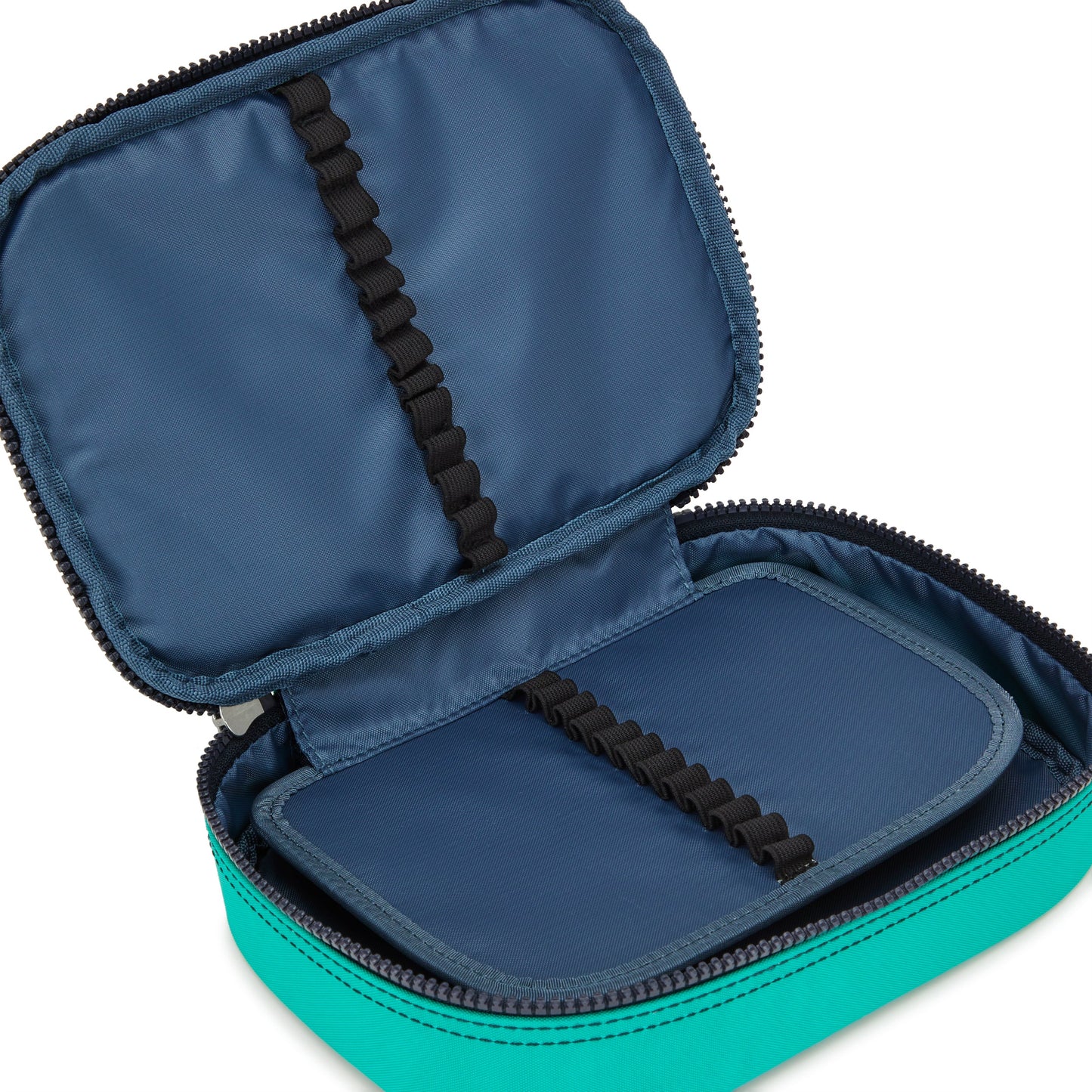 Kipling 100 Pens مقلمة كبيرة باللونين الأزرق والأخضر C209405-CD7