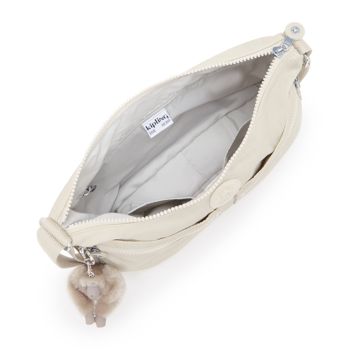 KIPLING-Izellah-Medium crossbody-Beige Pearl-12592-3KA