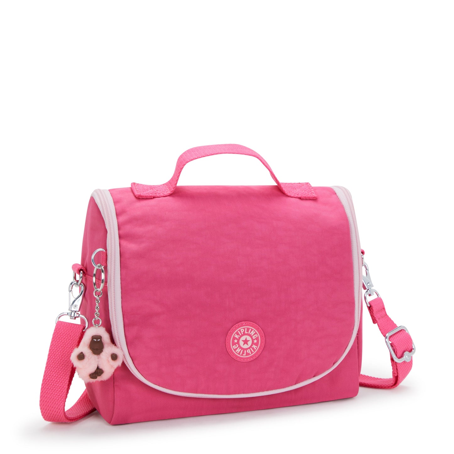 حقيبة غداء كبيرة Kipling New Kichirou Happy Pink C مع جراب عربة C215289-BZ8