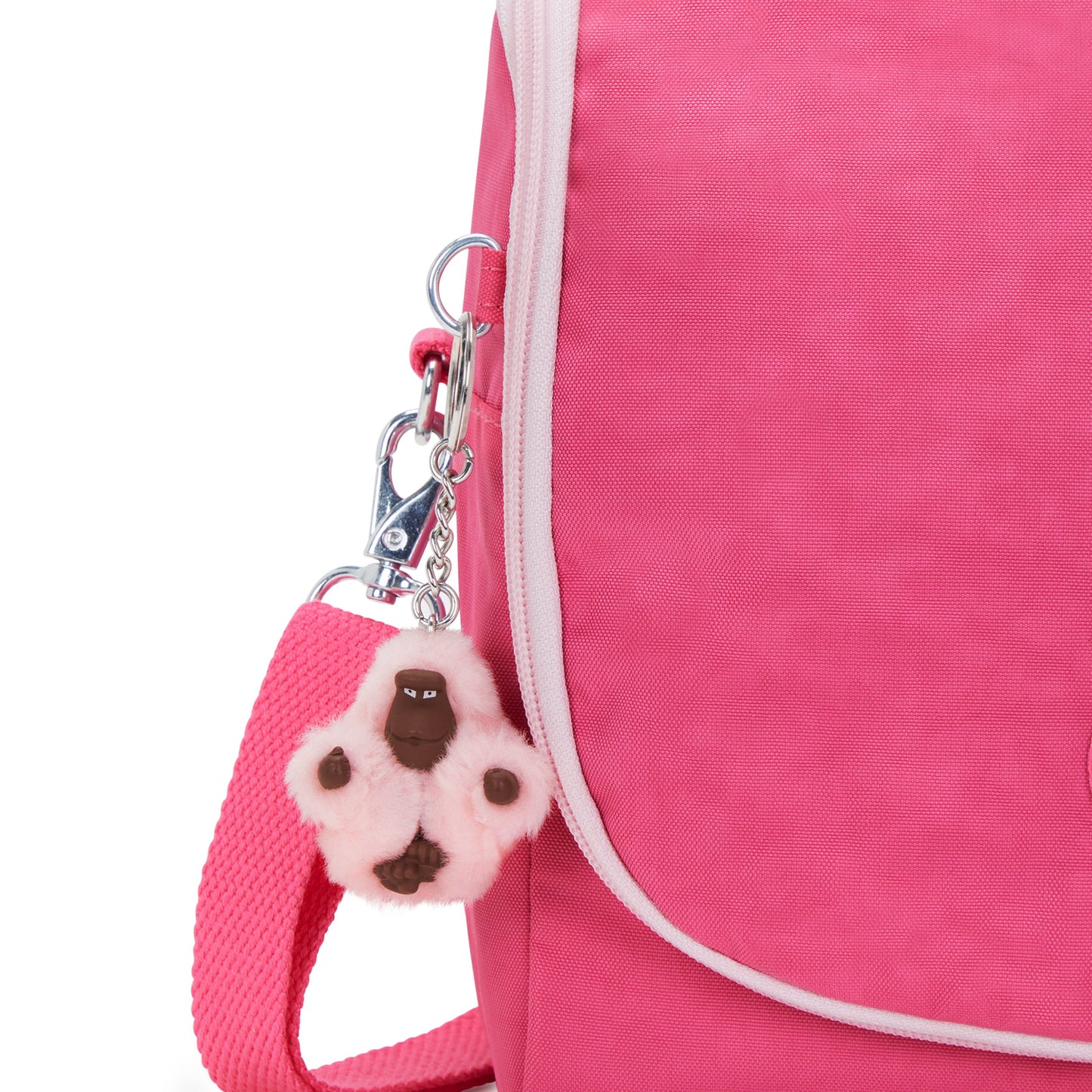حقيبة غداء كبيرة Kipling New Kichirou Happy Pink C مع جراب عربة C215289-BZ8