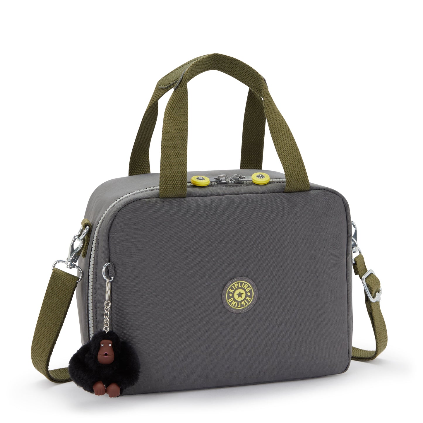 حقيبة غداء كبيرة Kipling Miyo Back to Grey مع جراب عربة 15381-1DX