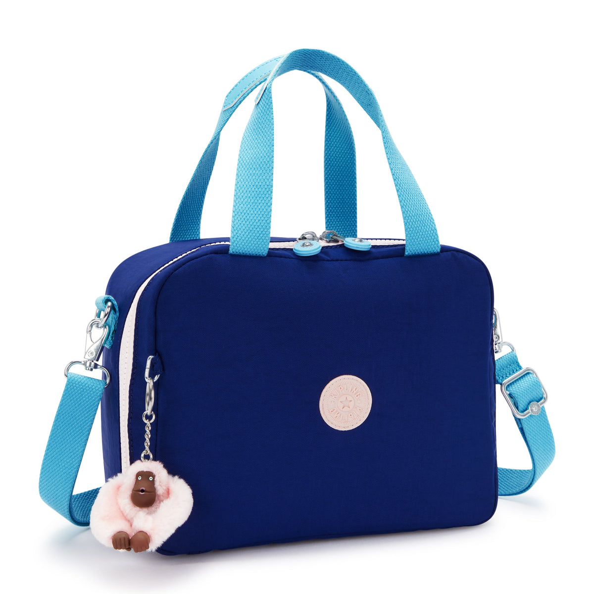 حقيبة غداء كبيرة Kipling Miyo Solar Navy C مع جراب عربة C215381-AF9