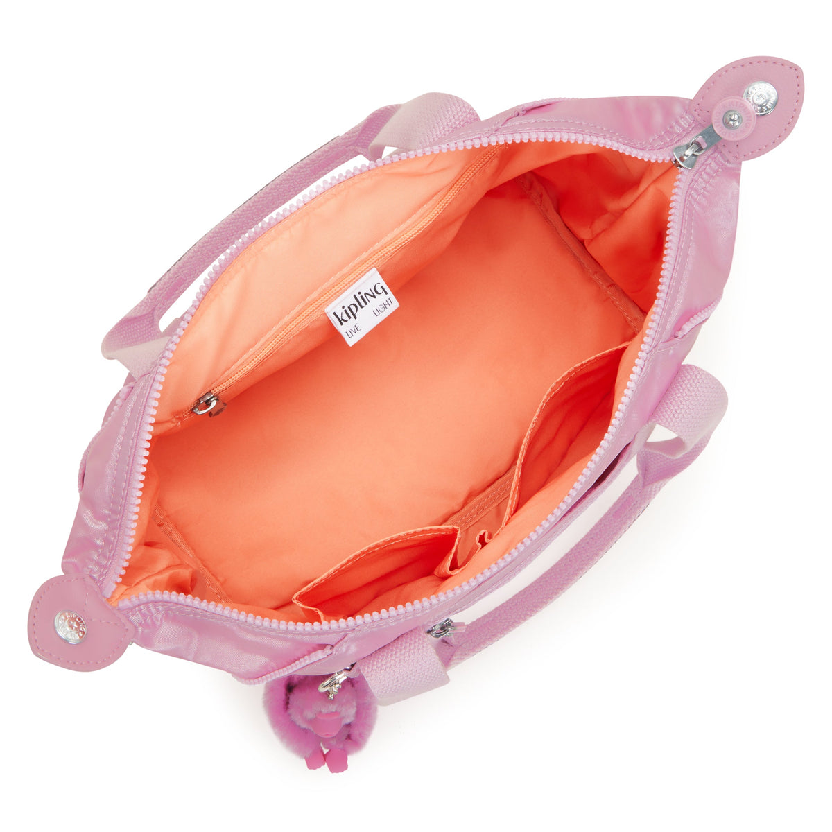 KIPLING-Art Mini-حقيبة يد صغيرة (بحزام كتف قابل للإزالة)-أرجواني معدني-15410-F4D
