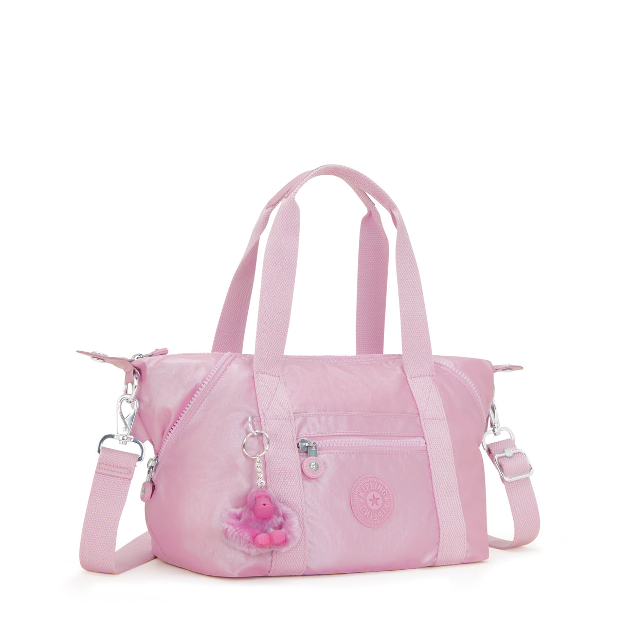 KIPLING-Art Mini-حقيبة يد صغيرة (بحزام كتف قابل للإزالة)-أرجواني معدني-15410-F4D