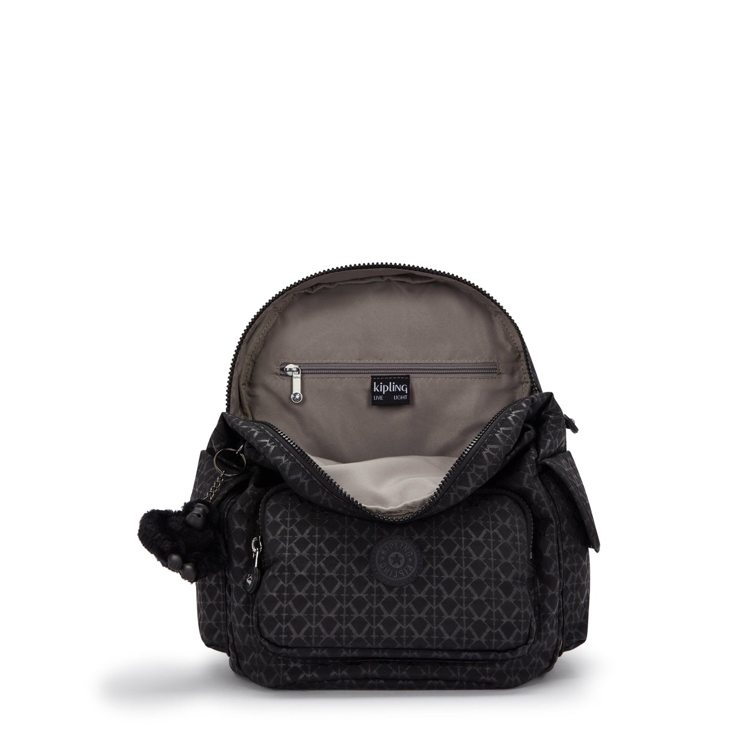 KIPLING City Pack S Signature Emb حقيبة ظهر صغيرة 15641-K59