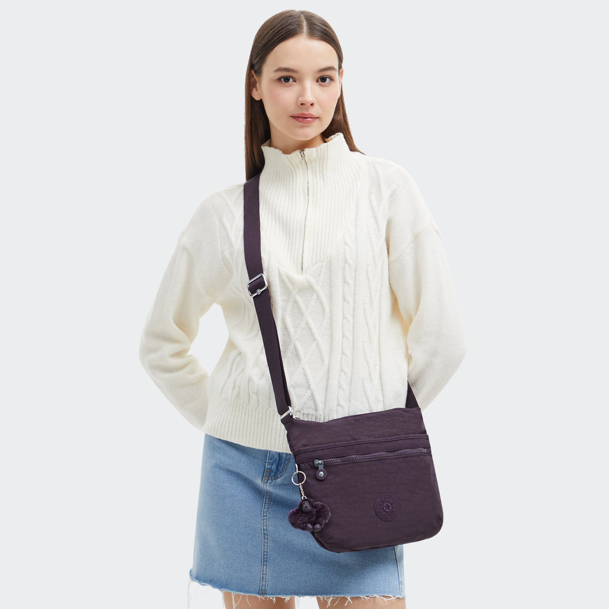 حقيبة Kipling Arto Ultimate Plum متوسطة الحجم 19911-67U