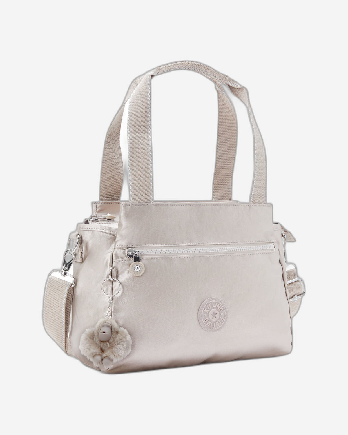 حقيبة كتف KIPLING Elysia Metallic Glow متوسطة الحجم (مع حزام كتف قابل للإزالة) 43793-48I
