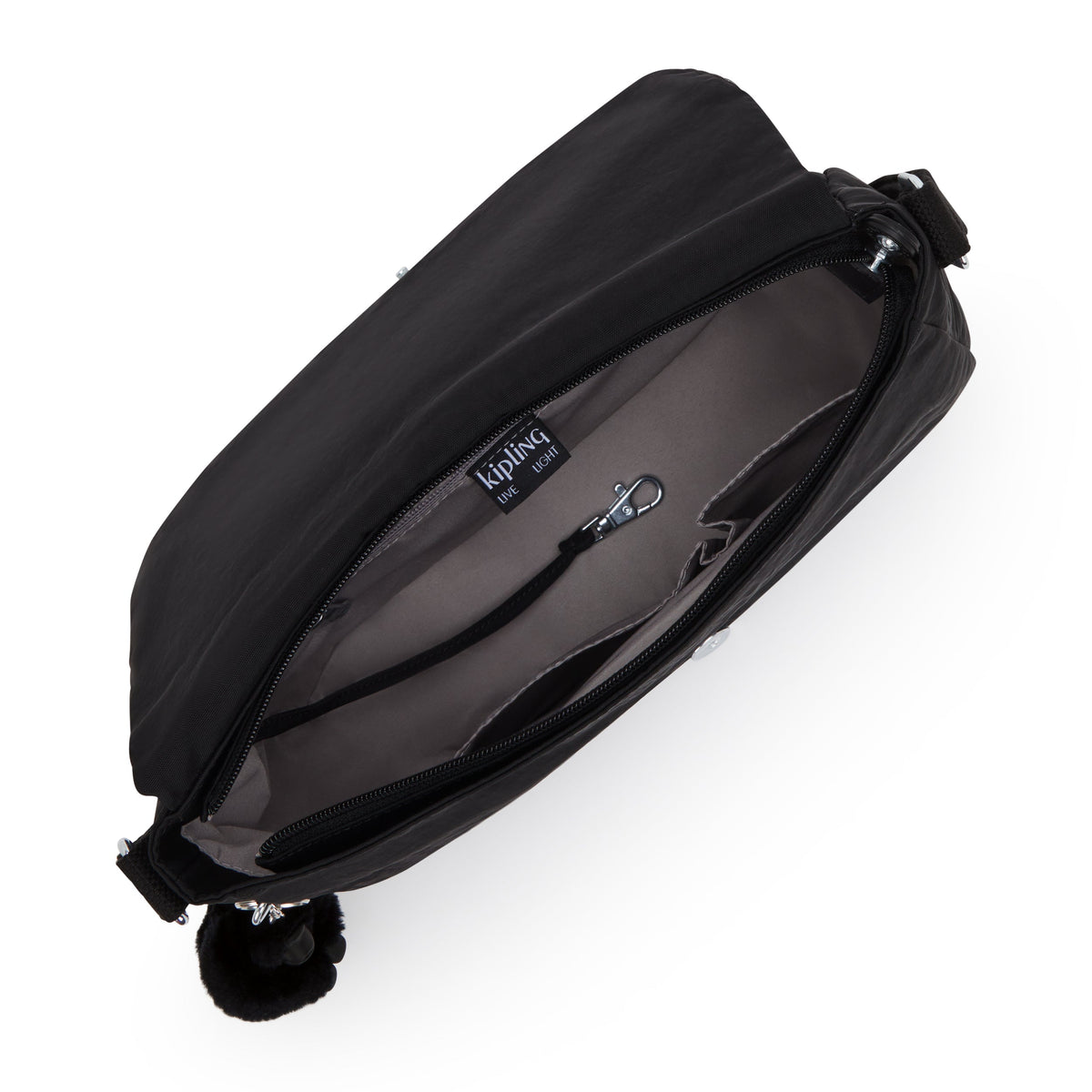حقيبة Kipling Earthbeat M Black Noir متوسطة الحجم بحزام للكتف I2505-P39