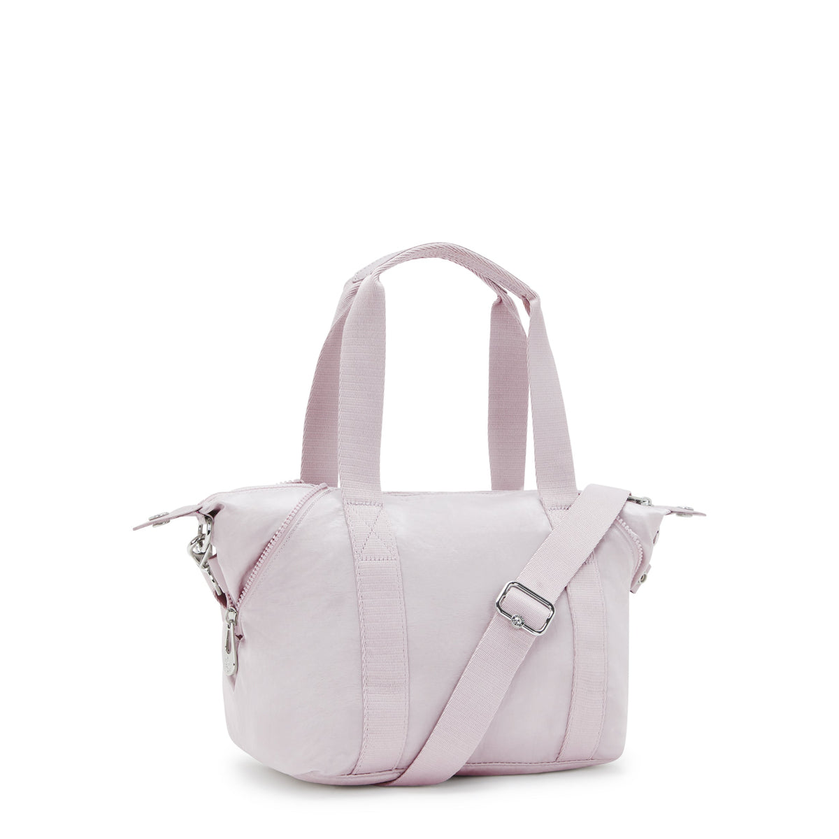 KIPLING-Art Mini-حقيبة يد صغيرة (بحزام كتف قابل للإزالة)-Gleam Silver-I2526-K6G