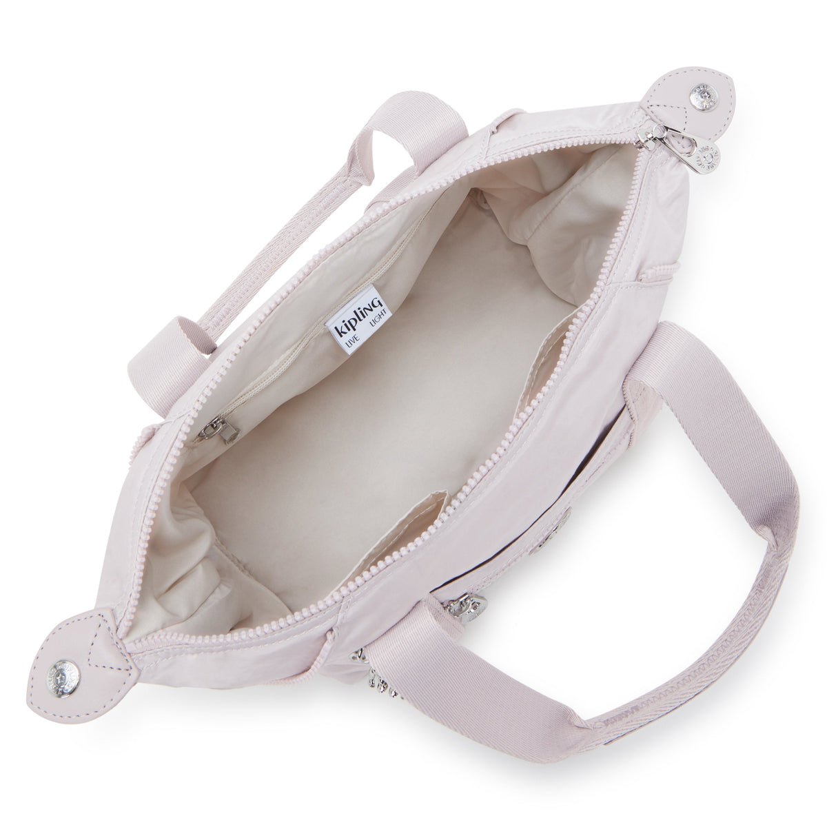 KIPLING-Art Mini-حقيبة يد صغيرة (بحزام كتف قابل للإزالة)-Gleam Silver-I2526-K6G