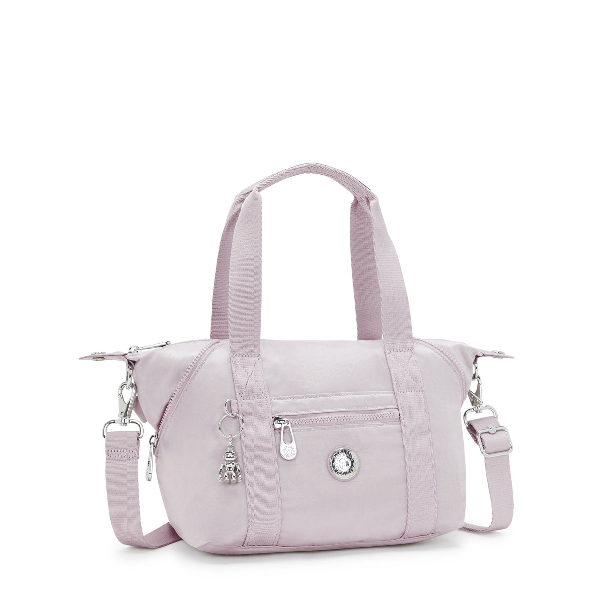 KIPLING-Art Mini-حقيبة يد صغيرة (بحزام كتف قابل للإزالة)-Gleam Silver-I2526-K6G