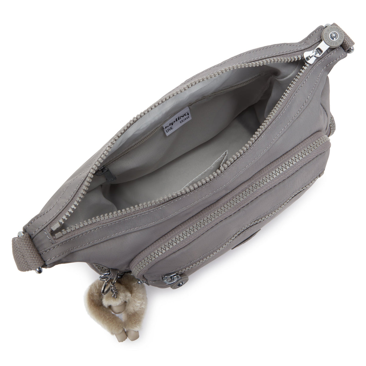 Kipling Gabbie S بلون رمادي جذاب، حقيبة كروس متوسطة I2531-8DH