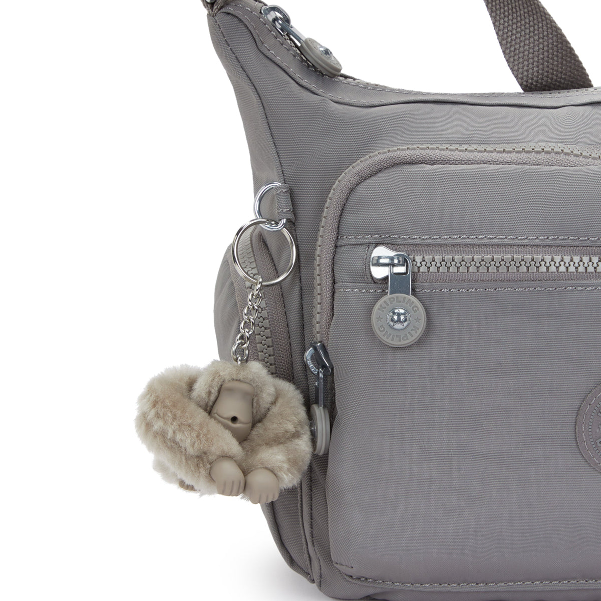 Kipling Gabbie S بلون رمادي جذاب، حقيبة كروس متوسطة I2531-8DH