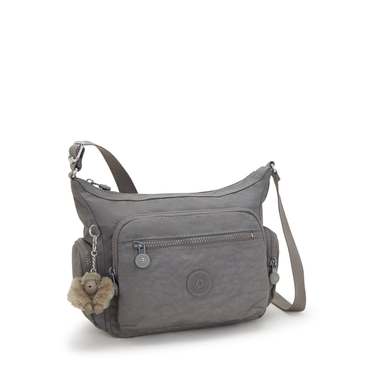 Kipling Gabbie S بلون رمادي جذاب، حقيبة كروس متوسطة I2531-8DH