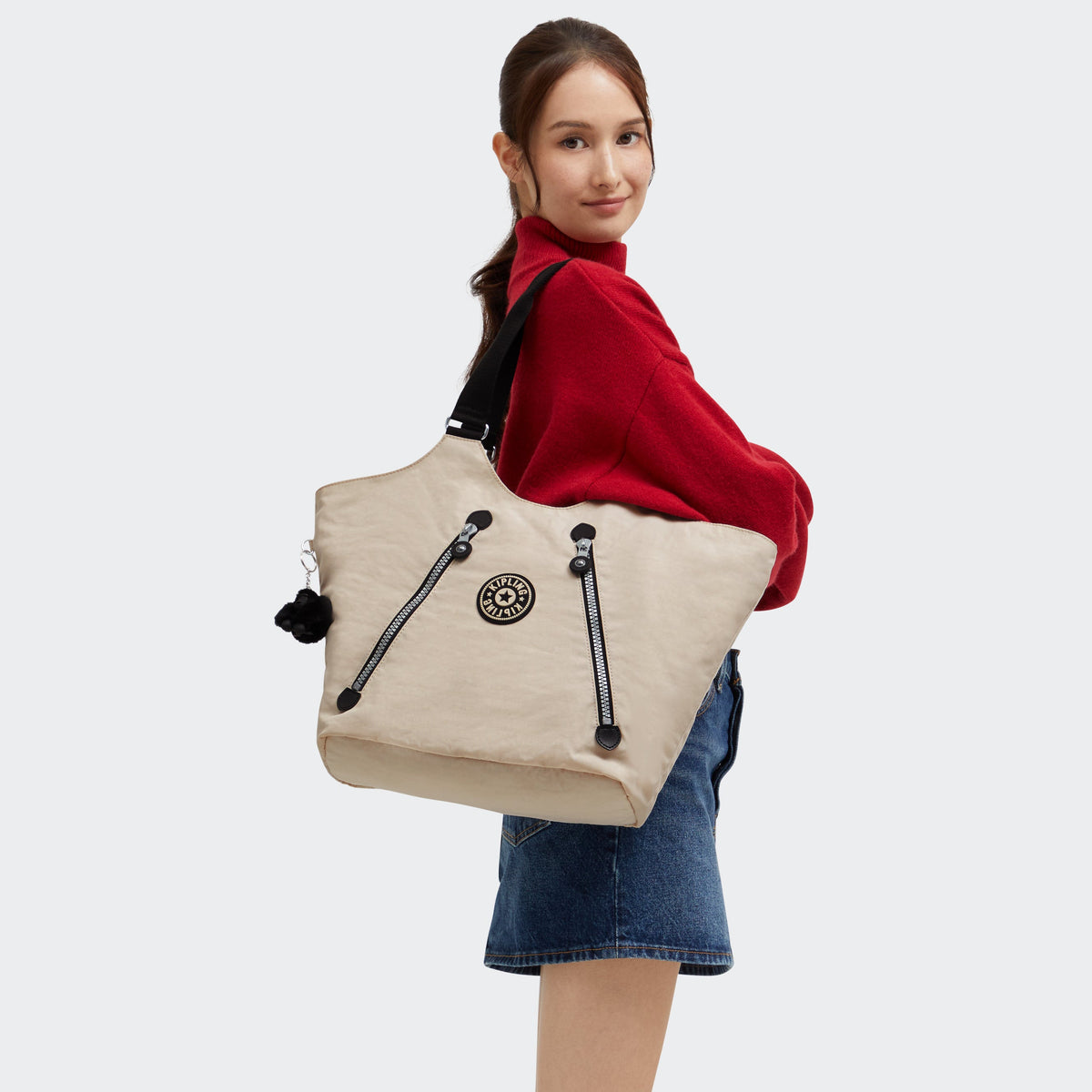Kipling New Cicely Back To Beige H حقيبة حمل متوسطة I2888-3RY