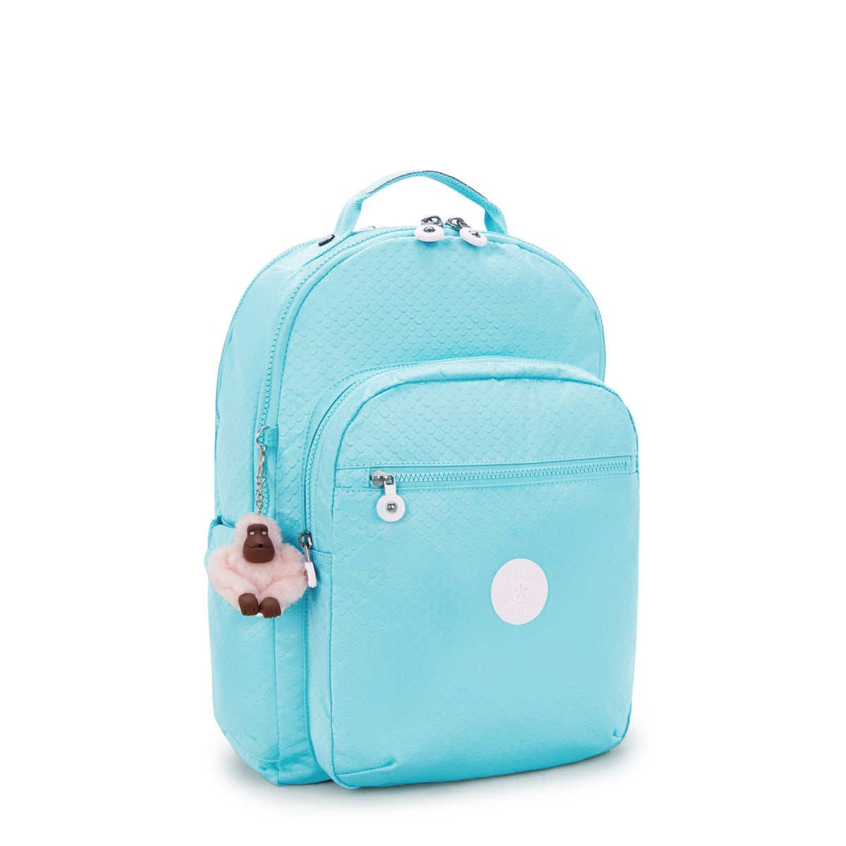 حقيبة ظهر Kipling Seoul Lap Mermaid Emboss كبيرة مع حجرة للكمبيوتر المحمول I2932-62H