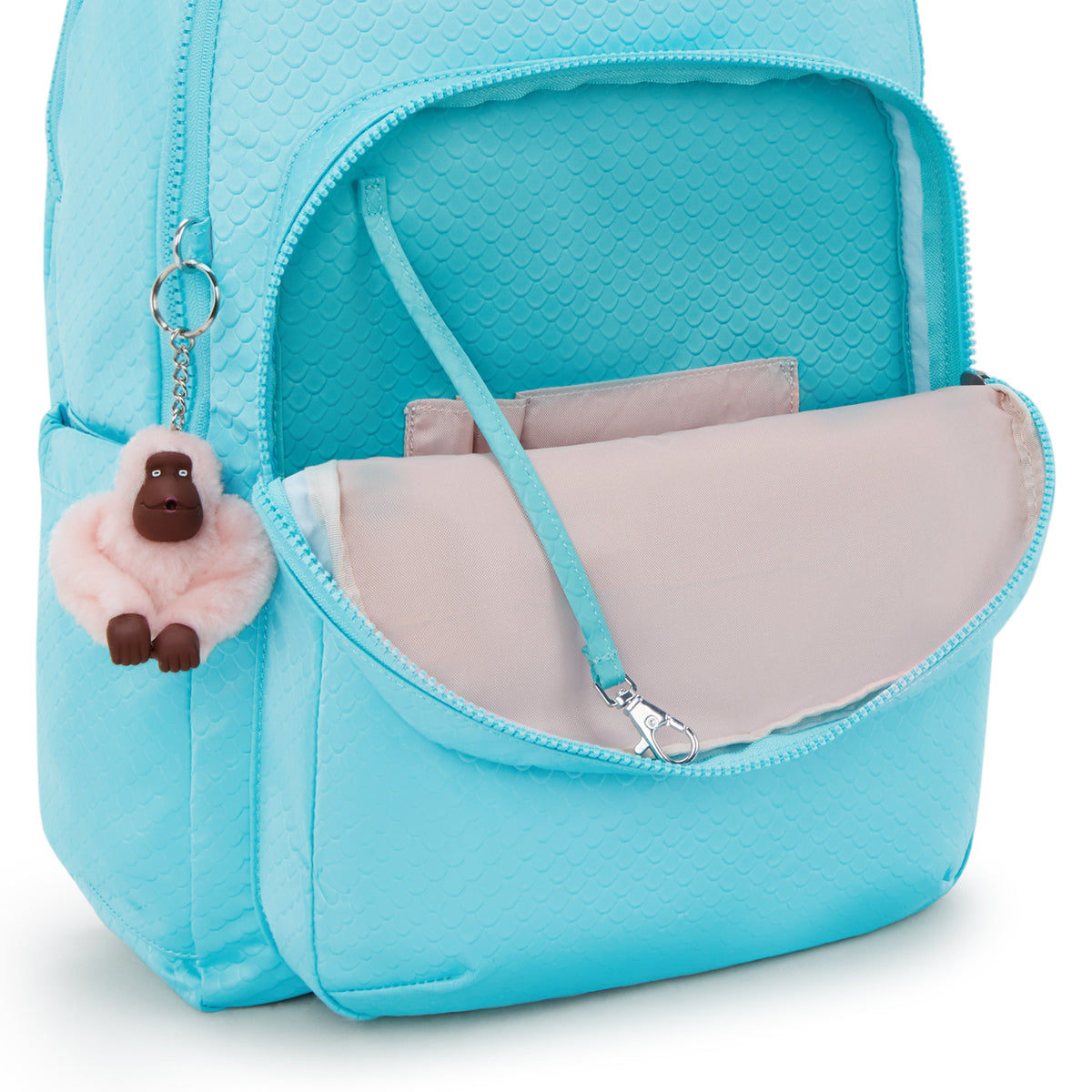 حقيبة ظهر Kipling Seoul Lap Mermaid Emboss كبيرة مع حجرة للكمبيوتر المحمول I2932-62H