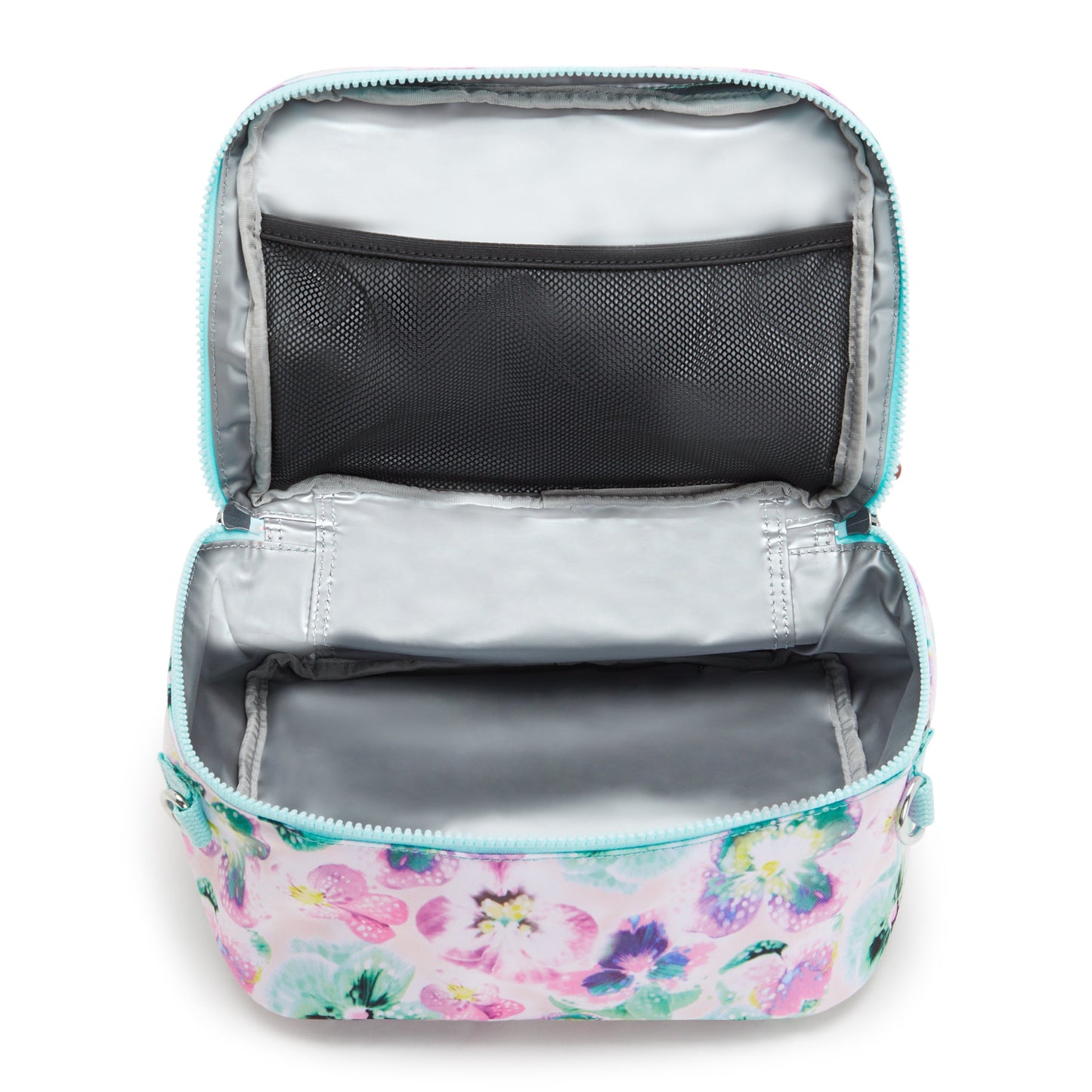 حقيبة غداء كبيرة Kipling Miyo Aqua Blossom مع كم ترولي C2I2989-7EC