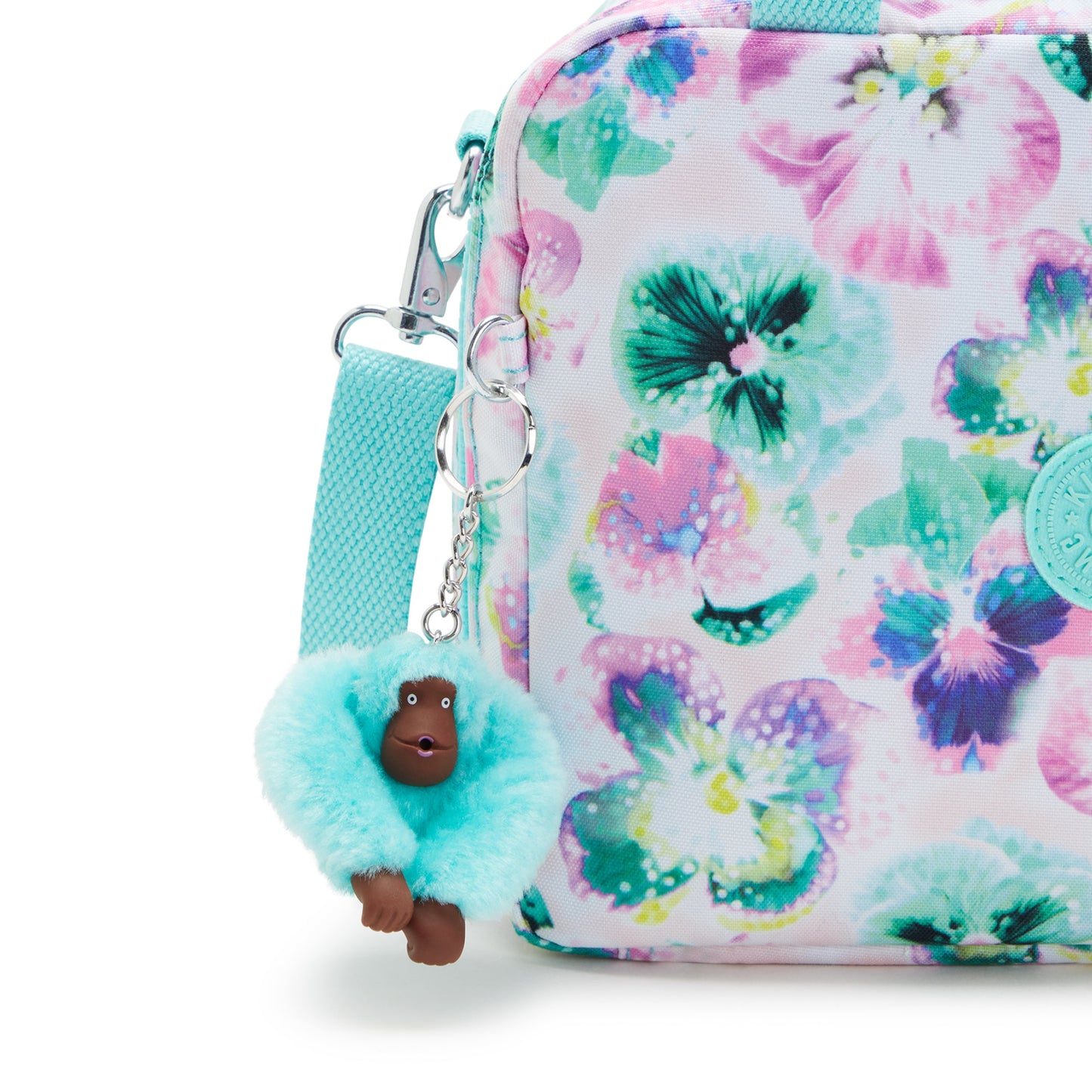 حقيبة غداء كبيرة Kipling Miyo Aqua Blossom مع كم ترولي C2I2989-7EC