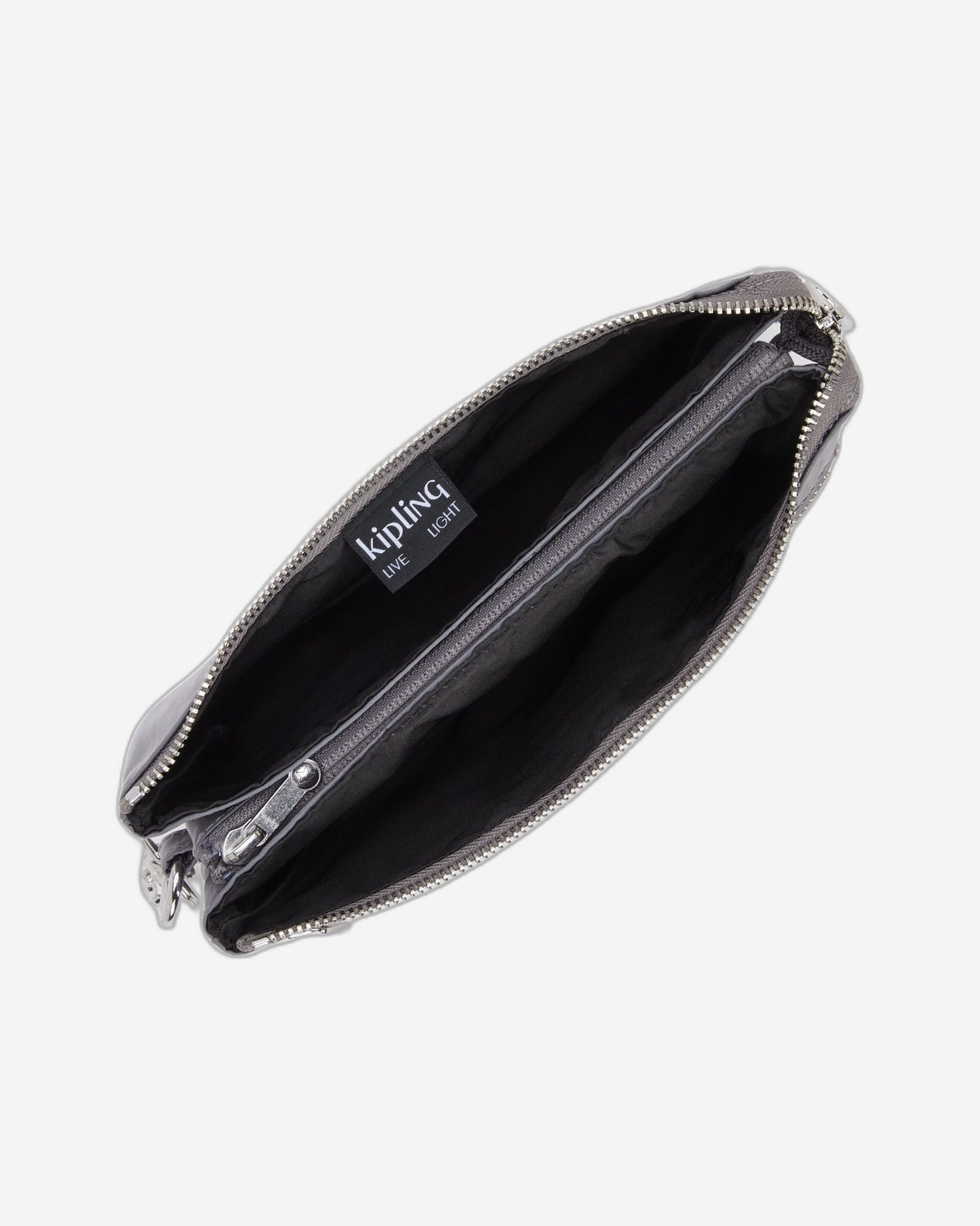 حقيبة كروس صغيرة Kipling Riri Zip باللون الرمادي Spice (مع حزام كتف قابل للإزالة) I3302-4GV